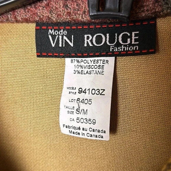 VTG VIN Rouge,plaid coat,S/M boho,cottagecore,cabincore,preppy, Pheobie vibe - Picture 4 of 15